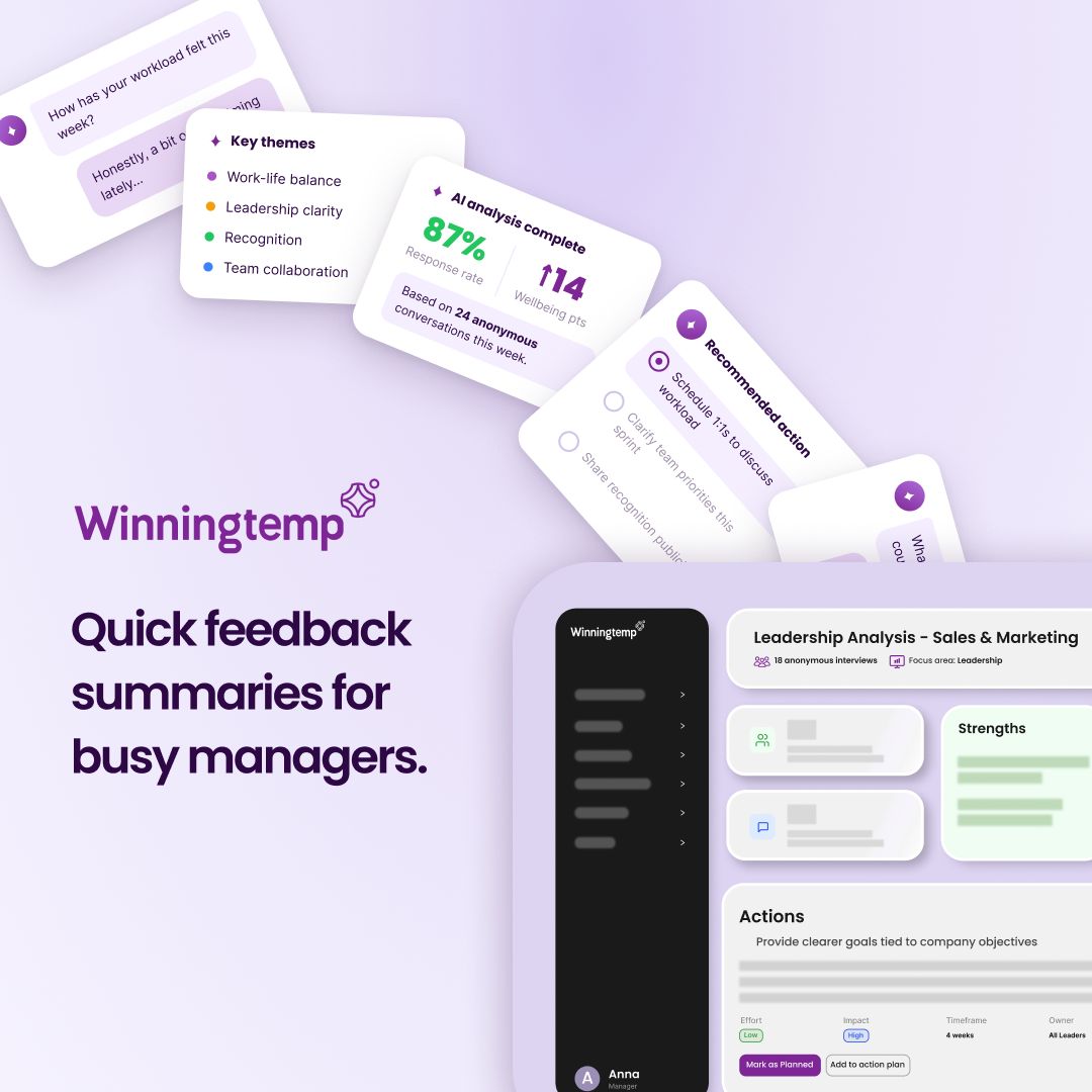 Turn employee feedback into manager action.