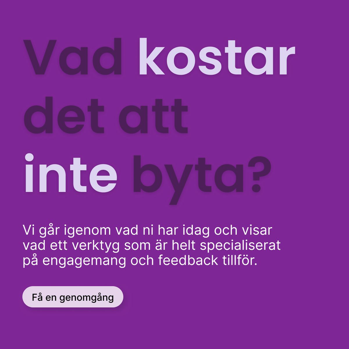 Boka din skräddarsydda genomgång nu 👉