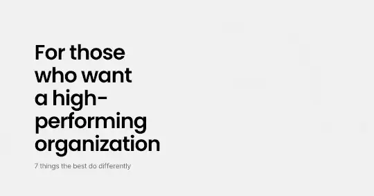 Download new report about high performing organizations 👉 