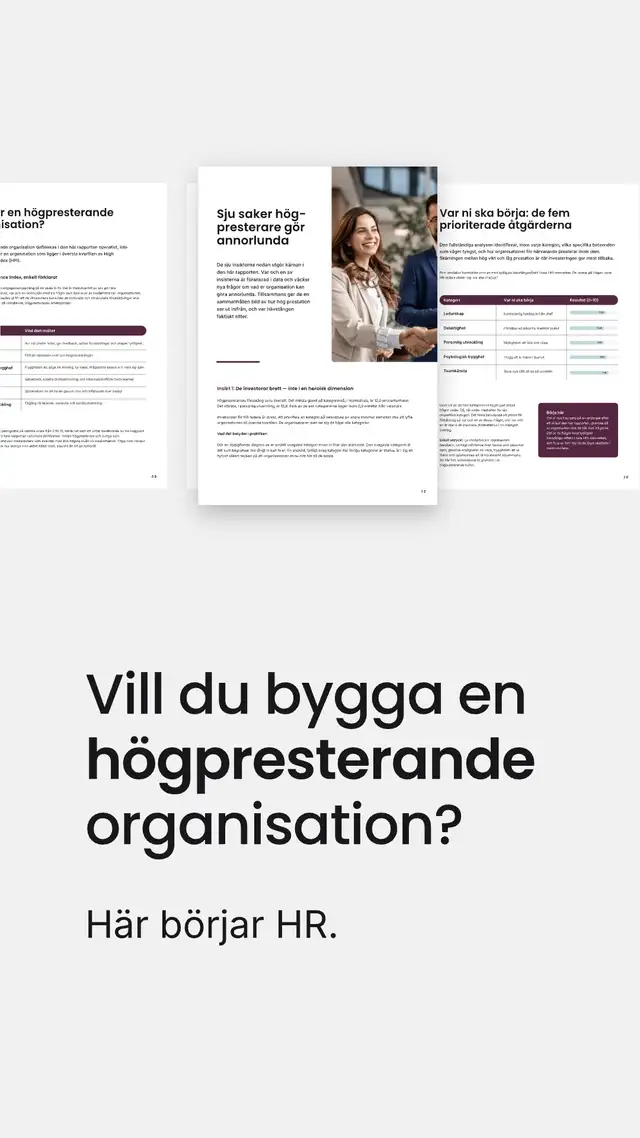 Ladda ner ny rapport om högpresterande organisationer 👉 