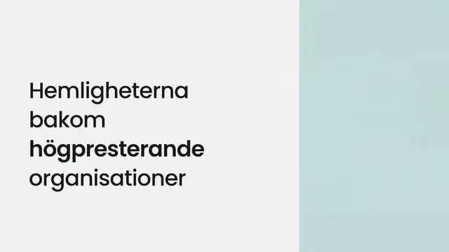 Ladda ner ny rapport om högpresterande organisationer 👉 