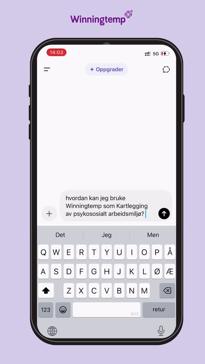 Psykososialt arbeidsmiljø med Winningtemp