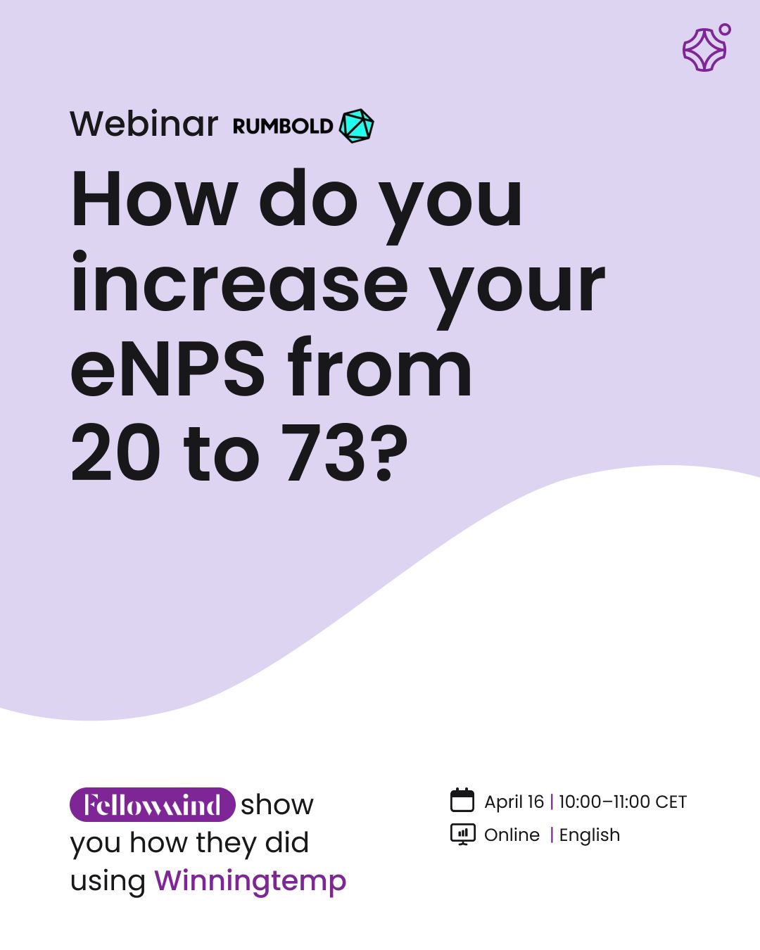 “Our eNPS has increased from 20 to 73.”

Wouldn't that be lo